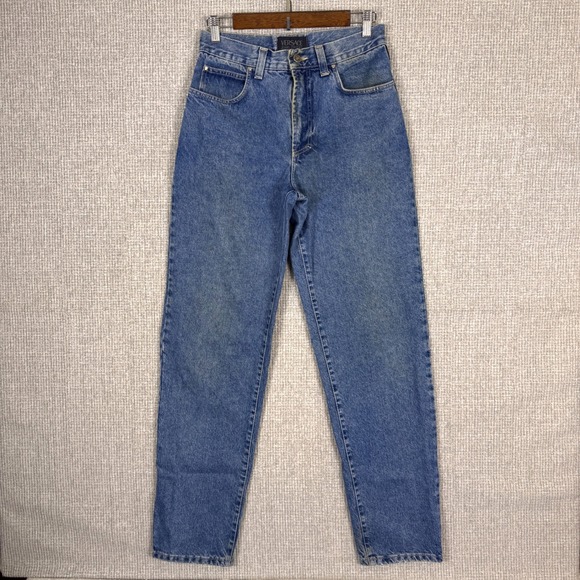 Vtg Versace Jeans Couture Denim Jeans‎ Italy Sz 31 45 US 28x32 Straight Med Wash - Picture 1 of 16